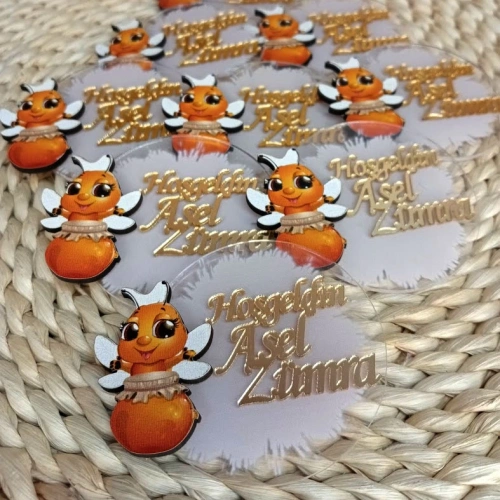 Baskıcı Amca Arı Figürlü Boyamalı Magnet