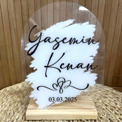 Baskıcı Amca Masa Üstü Pleksi İsimlik