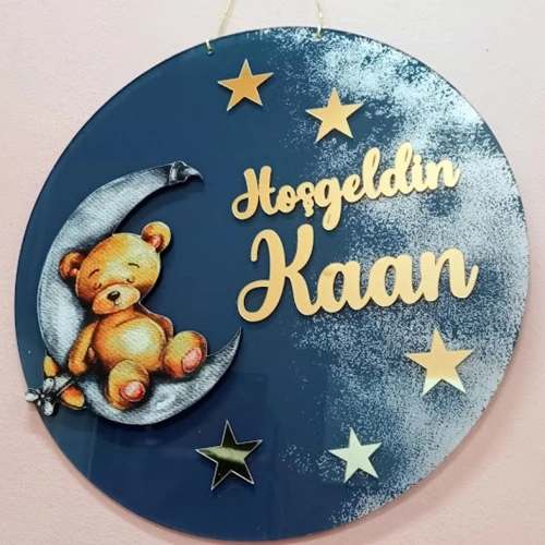 Baskıcı Amca Tatlı Ayı Kapı Süsü