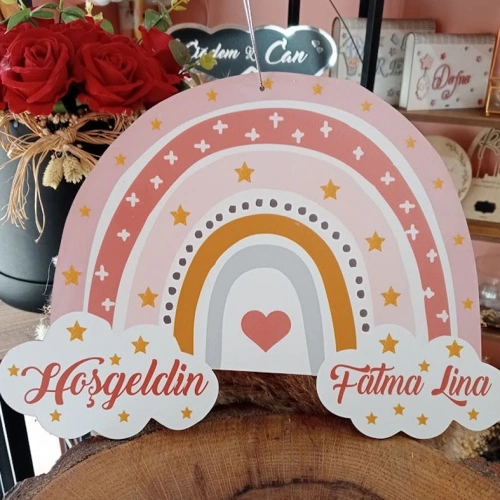 Baskıcı Amca Gökkuşağı Kapı Süsü