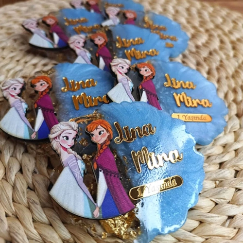 Baskıcı Amca Elsalı Mavi Epoksi Magnet