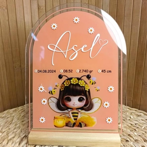 Baskıcı Amca Arı Kız Pleksi Bebek İsimlik