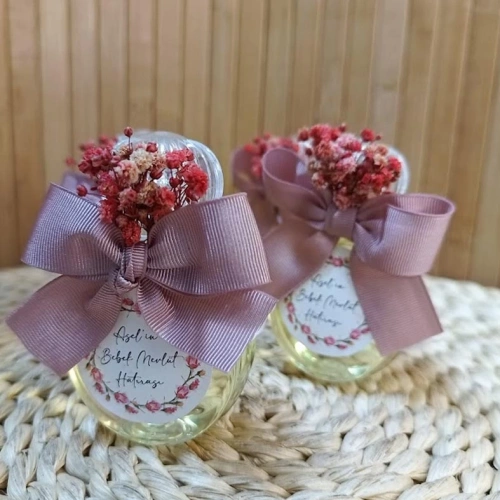 Çiçek Süslemeli Kolanya Şişesi