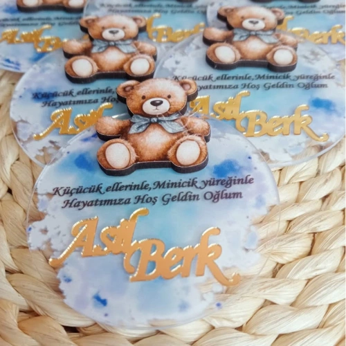 Baskıcı Amca Ayıcıklı Epoksi Magnet