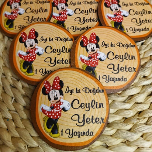 Baskıcı Amca Mouse Ahşap Magnet