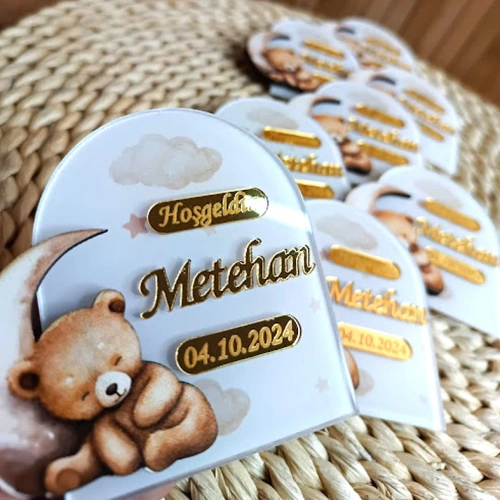 Baskıcı Amca Bulutlu Ayıcık Temalı Boyamalı Magnet