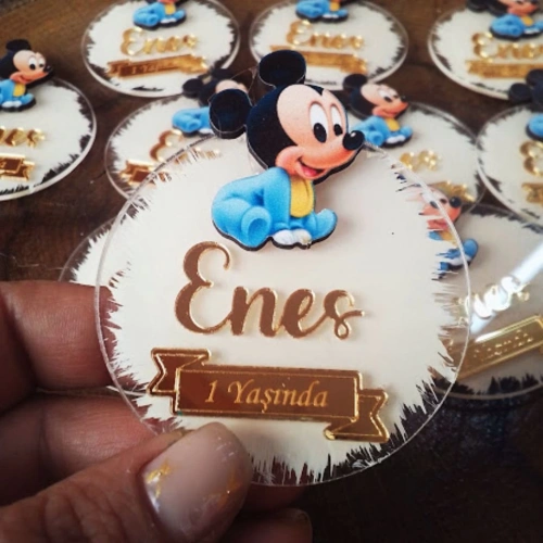 Baskıcı Amca Mickey Mouse Boyamalı Magnet