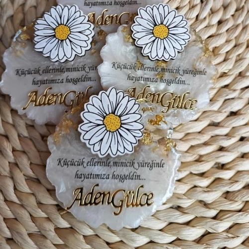 Baskıcı Amca Papatyalı Epoksi Magnet