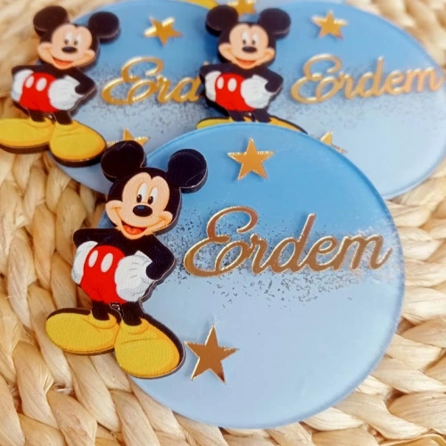 Baskıcı Amca Mickey Mouseli Boyamalı Magnet