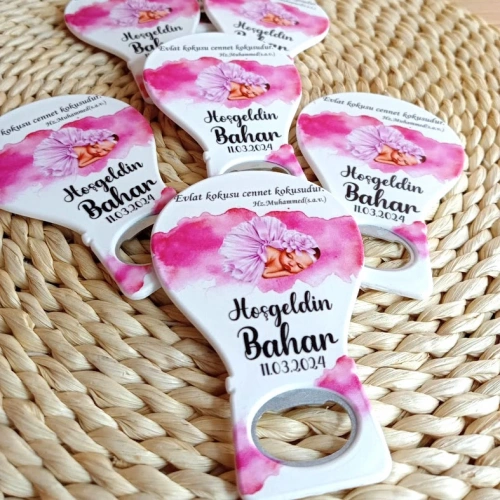 Baskıcı Amca Pembe Bebekli Açacak Magnet
