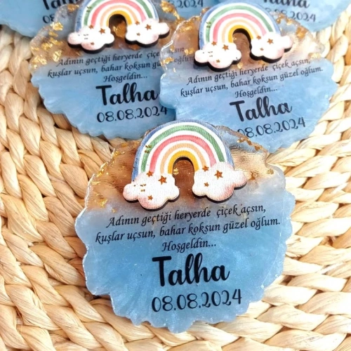 Baskıcı Amca Mavi Epoksi Magnet