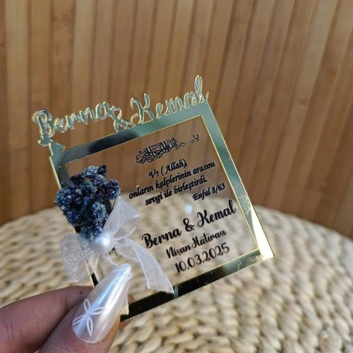 Baskıcı Amca Pleksi Süslemeli Düğün Magneti