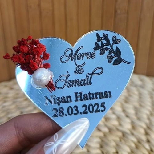 Baskıcı Amca Pleksi Süslemeli  Kalp Magnet