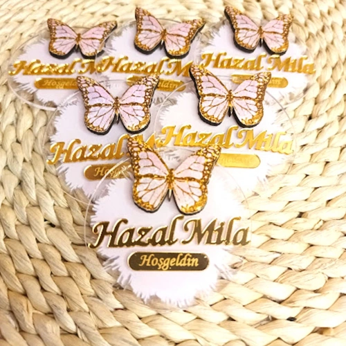 Baskıcı Amca Kelebekli Boyamalı Magnet