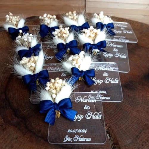 Baskıcı Amca Çiçek Süslemeli Şeffaf Magnet