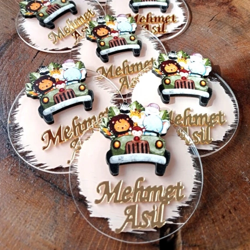 Baskıcı Amca Safari Arabalı Boyalı Magnet