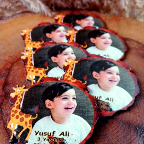 Baskıcı Amca Safari Konseptli Fotoğraflı Ahşap Magnet