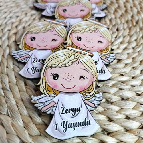 Baskıcı Amca Melek Ahşap Magnet