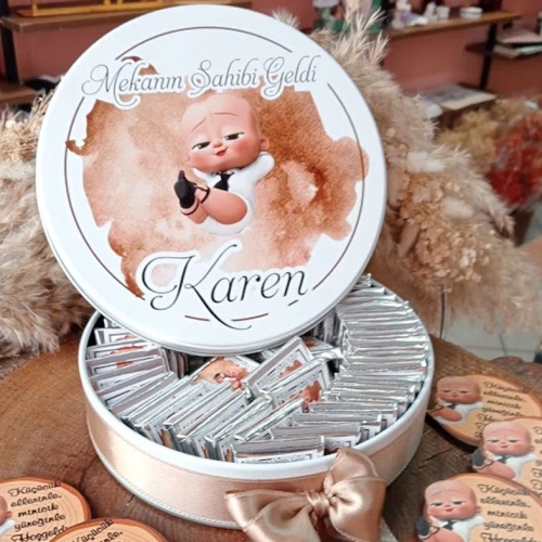 Patron Bebek Temalı Hediyelik Çikolata Kutusu