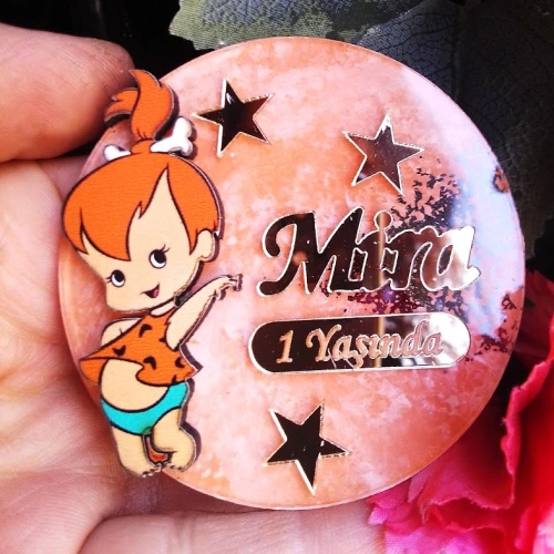 Baskıcı Amca Çakıl Boyalı Magnet