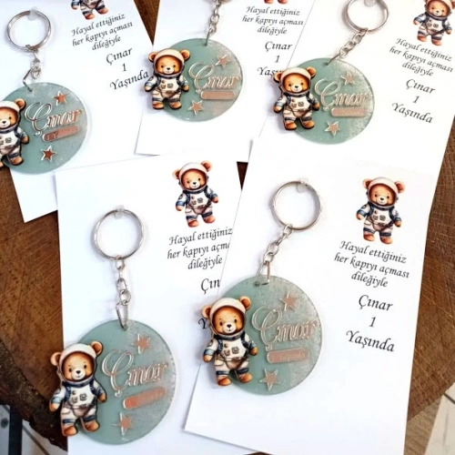 Baskıcı Amca Uzay Temalı Hediyelik Anahtarlık