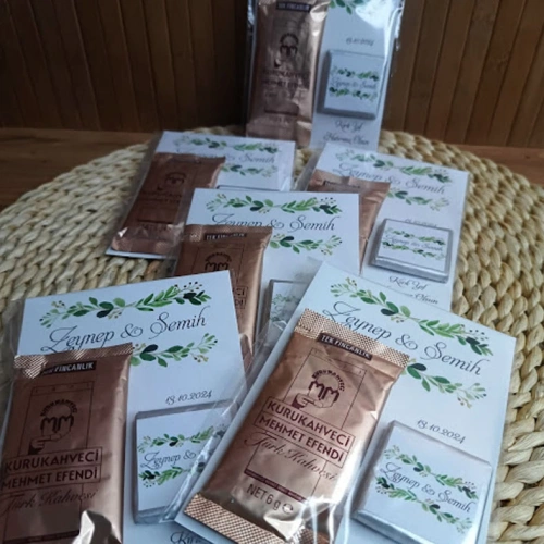 Yeşil Yapraklı Kahve Çikolata Ksrt