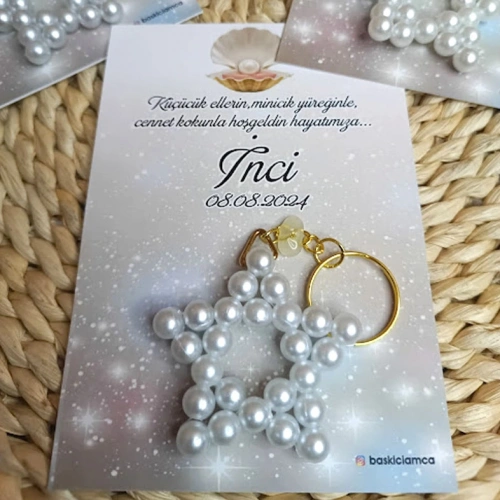 Baskıcı Amca Yıldız İncili Anahtarlık