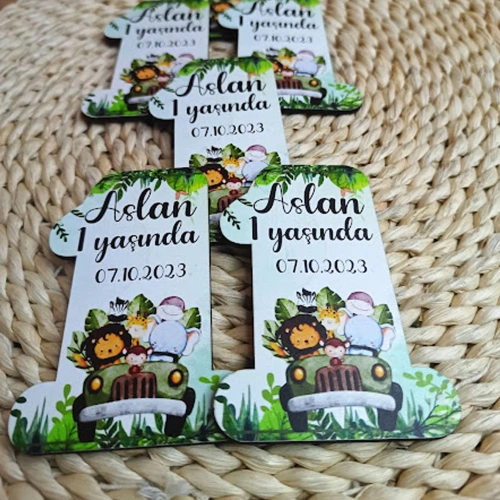 Baskıcı Amca 1 Rakamlı Ahşap Magnet