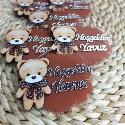 Baskıcı Amca Ayı Temalı Boyalı Magnet