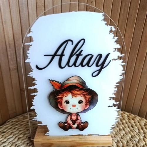 Bebek İsimlik Temalı Pleksi İsimlik