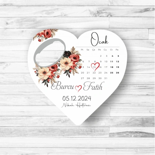 Renkli Gül  Temalı Kalp Açacak