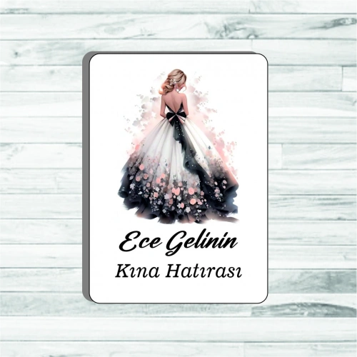 Kına Temalı Ahşap Magnet