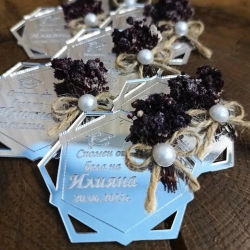 Çiçek Süslemeli Hediyelik Magnet