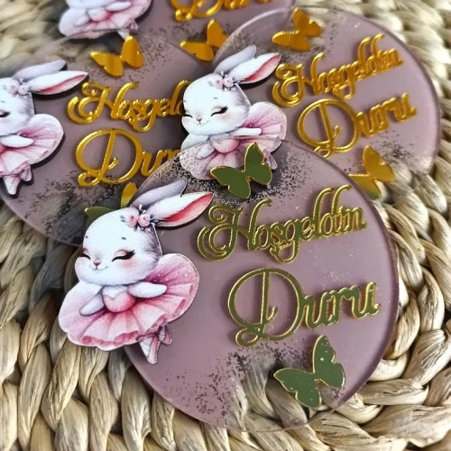 Tavşan Temalı Boyamalı Magnet