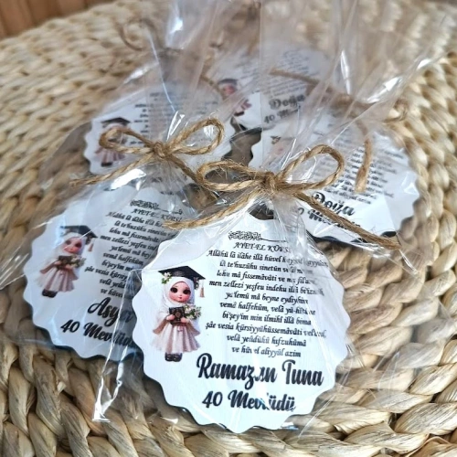 Hafız Temalı Hediyelik Ahşap Magnet Poşetlemeli