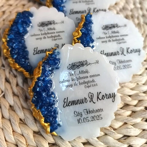 Mavi Taşlı Epoksi Magnet