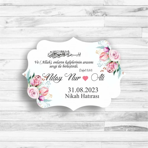 Renkli Lale Çiçek Ahşap Magnet