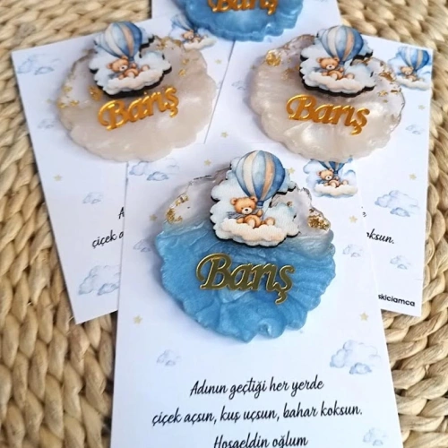 Ayıcık Temalı Epoksi Kartlı Magnet