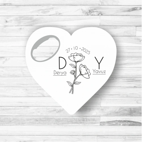 Monogram Temalı Kalp Açacak
