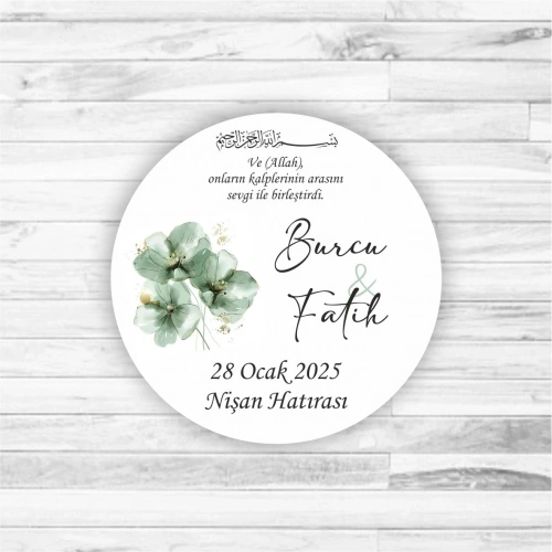 Lotus Yapraklı Ahşap Magnet