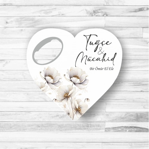 Beyaz Çiçek Temalı Kalp Açacak