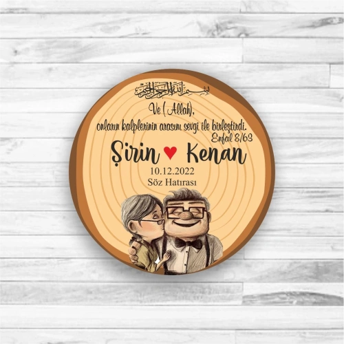 Ahşap Up  Temalı Ahşap Magnet