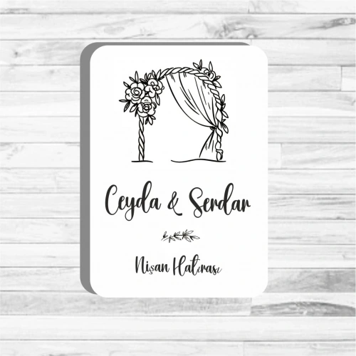 Minimalist Tag Tema Ahşap Magnet