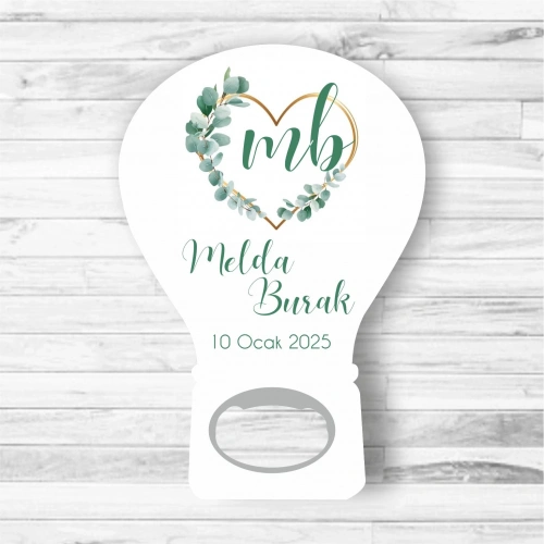 Lotus Yaprak Temalı Ahşap Magnet