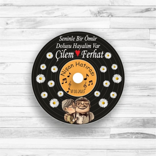 Plak Temalı Ahşap Magnet