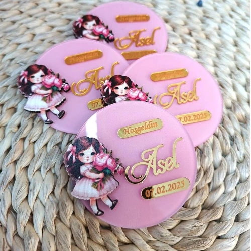 Kız Çocuk Temalı Boyamalı Magnet