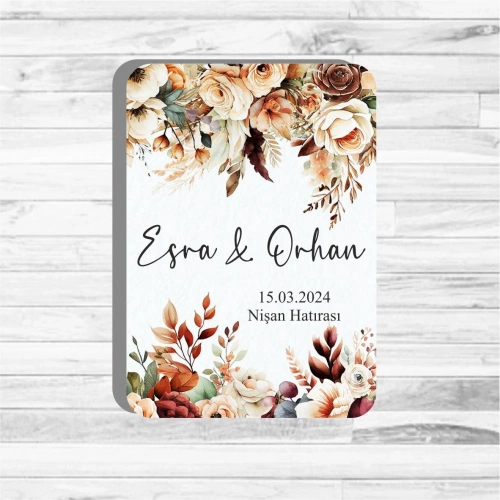 Renkli Çiçekler Tema Magnet