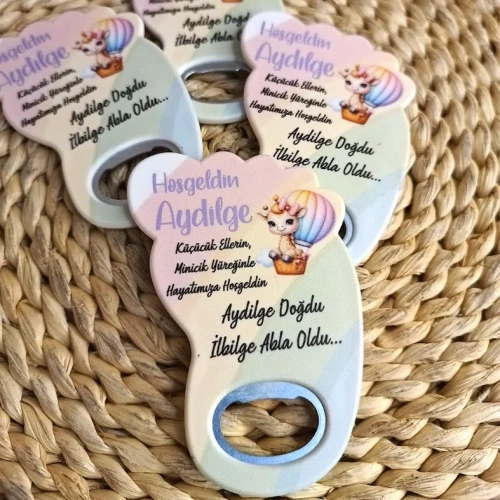 Zürafa Temalı Ayak Açacak Magnet