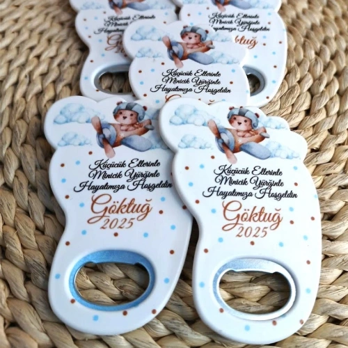 Sevimli Ayıcık Temalı  Ayak Açacak Magnet