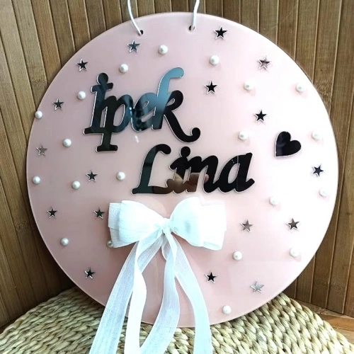 İncili Kurdaleli Boyamalı Kapı Süsü